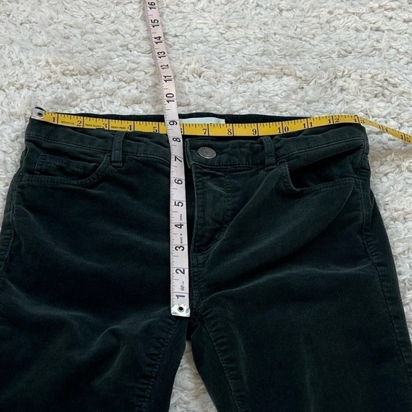 LOFT Modern Skinny Mid Rise Dark Green Corduroy Pants Size 00/24 Pockets - Picture 8 of 10